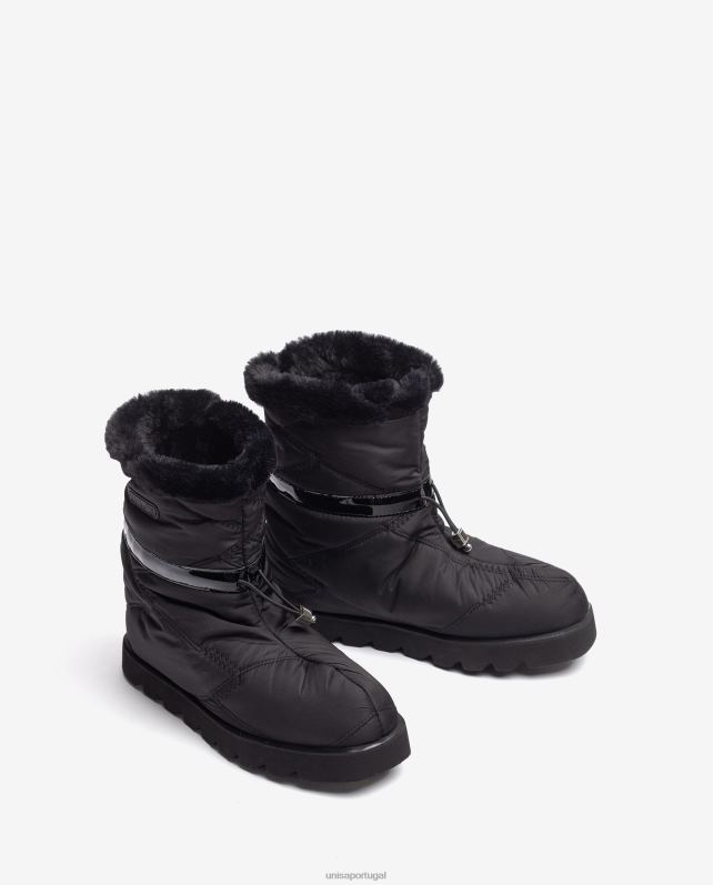 Unisa botins apres ski mulheres 6V2Z6887 preto