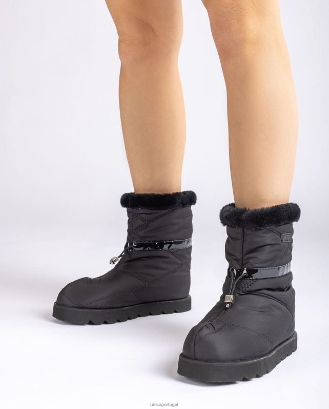 Unisa botins apres ski mulheres 6V2Z6887 preto