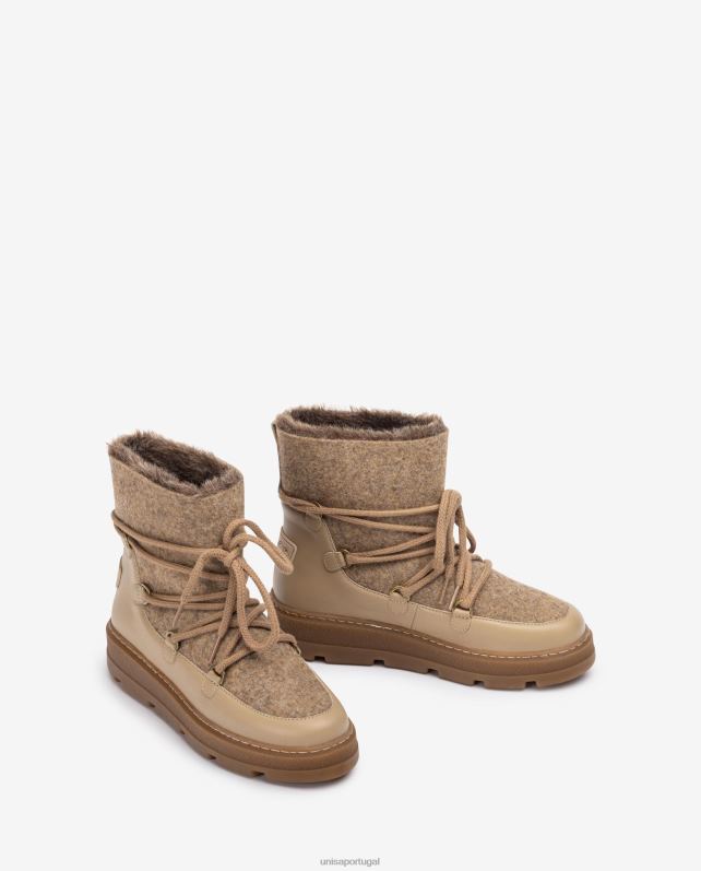 Unisa botins apres ski mulheres 6V2Z6907 bege