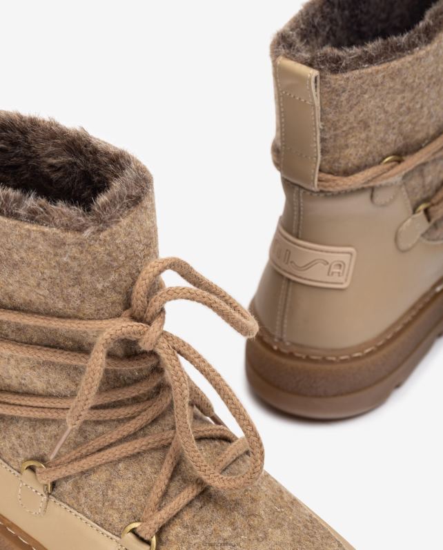 Unisa botins apres ski mulheres 6V2Z6907 bege