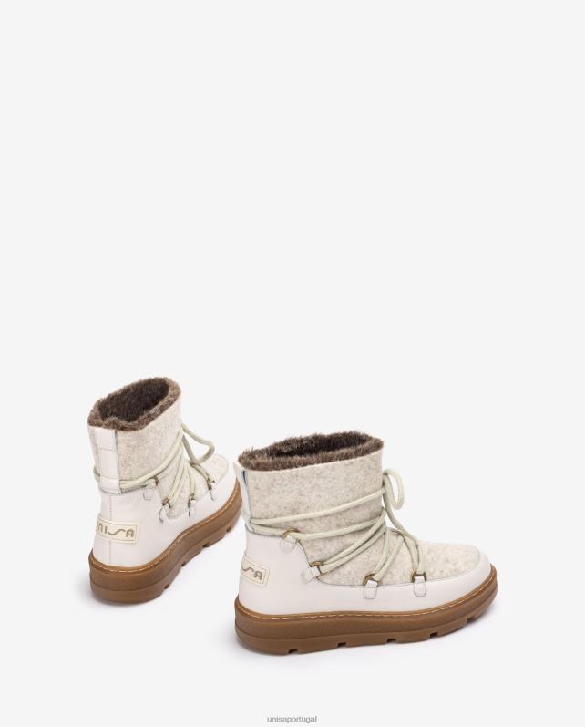 Unisa botins apres ski mulheres 6V2Z6908 branco