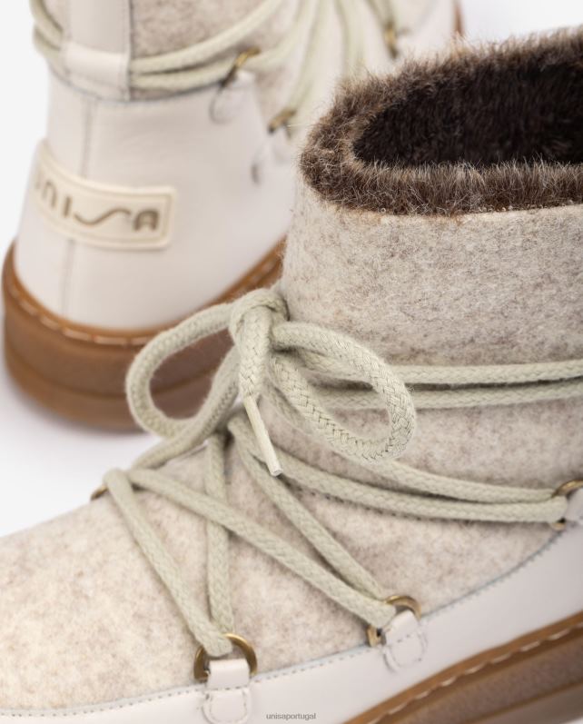 Unisa botins apres ski mulheres 6V2Z6908 branco