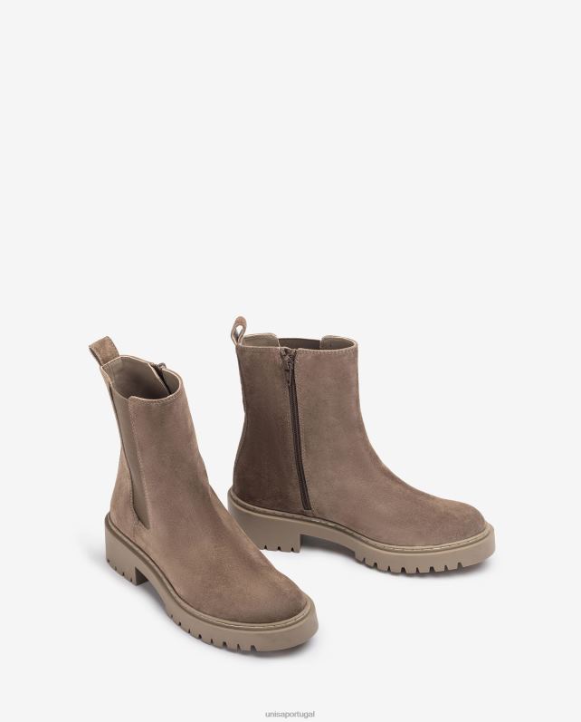 Unisa botins camurça com elástico lateral e fecho de correr crianças 6V2Z6909 gracioso