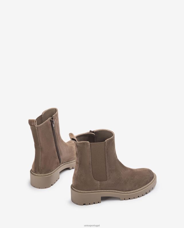 Unisa botins camurça com elástico lateral e fecho de correr crianças 6V2Z6909 gracioso