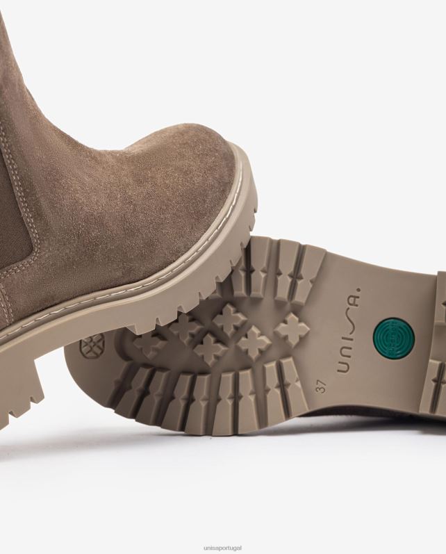 Unisa botins camurça com elástico lateral e fecho de correr crianças 6V2Z6909 gracioso