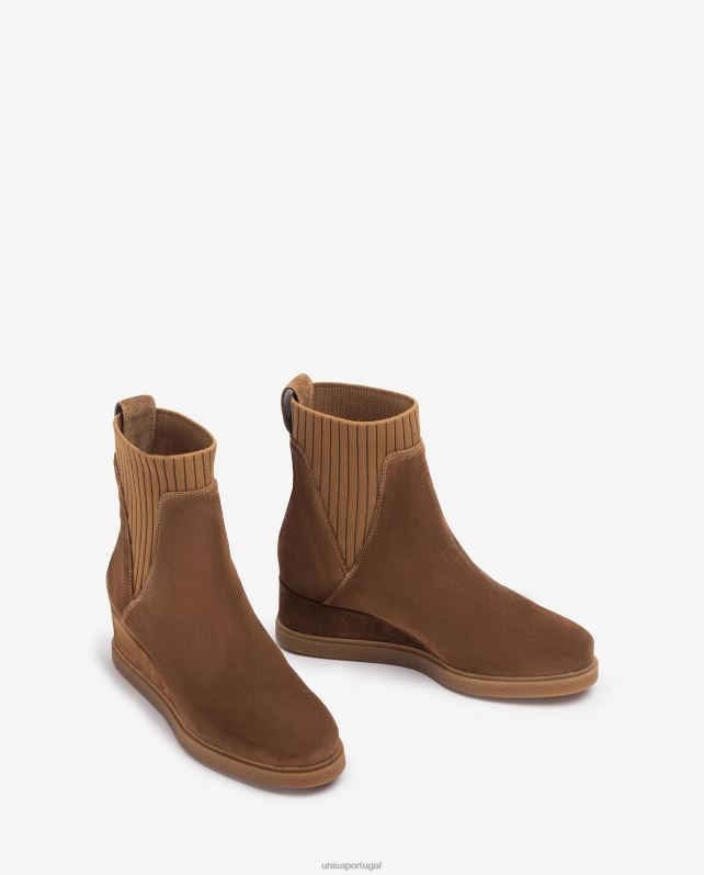 Unisa botins de camurça com cunha crianças 6V2Z6944 marrom