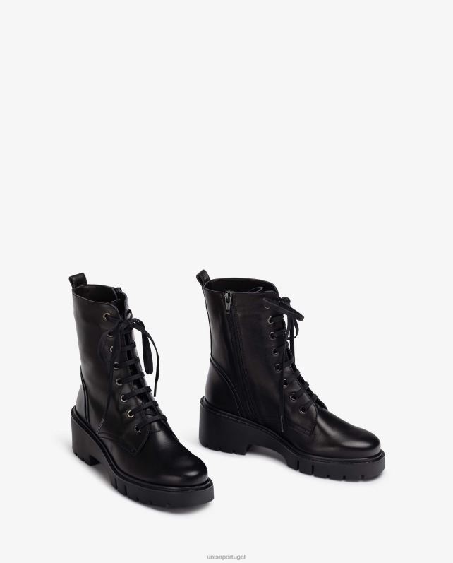 Unisa botins de couro estilo militar mulheres 6V2Z6942 gracioso
