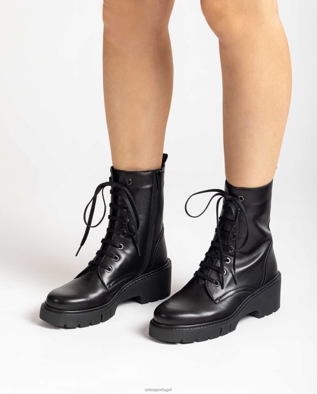 Unisa botins de couro estilo militar mulheres 6V2Z6942 gracioso