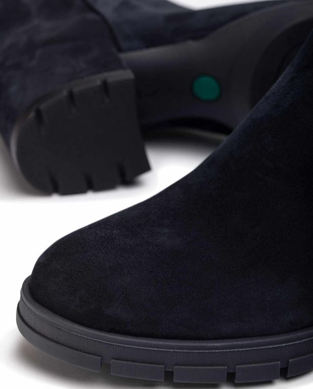 Unisa botins de pele com fecho de correr mulheres 6V2Z6922 azul