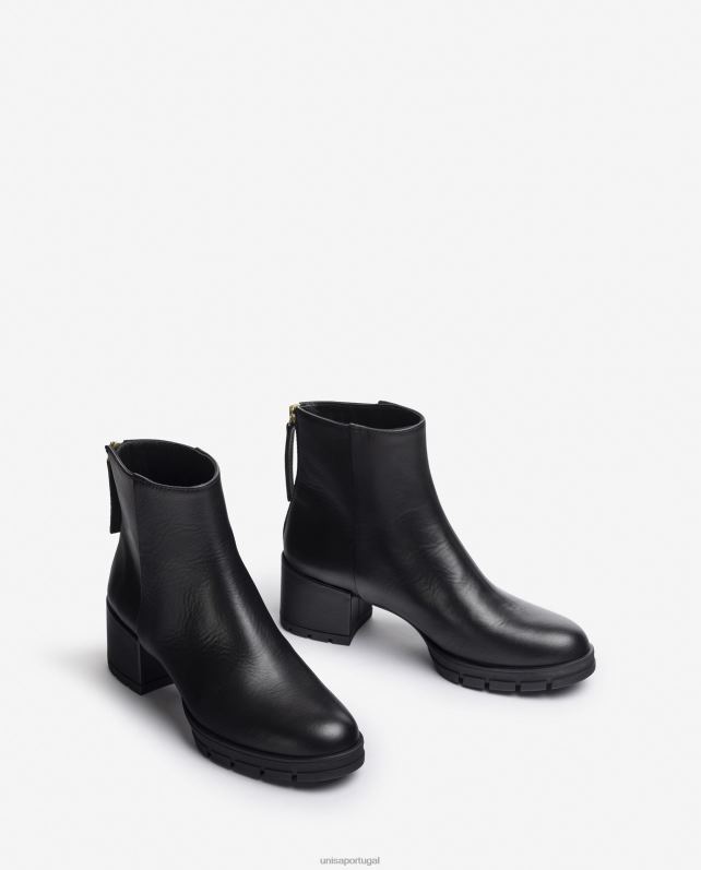 Unisa botins de pele com fecho de correr mulheres 6V2Z6925 gracioso