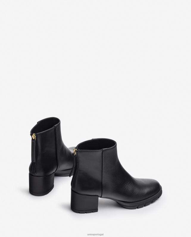 Unisa botins de pele com fecho de correr mulheres 6V2Z6925 gracioso