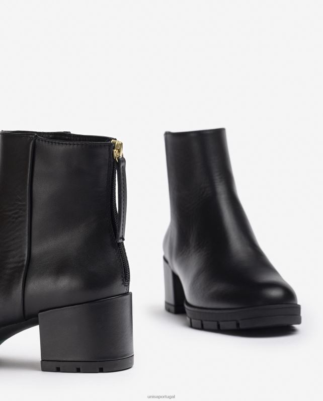 Unisa botins de pele com fecho de correr mulheres 6V2Z6925 gracioso