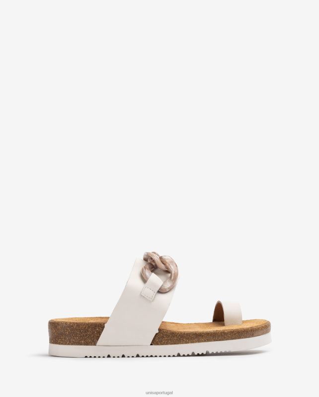 Unisa sandália biqueira com corrente mulheres 6V2Z6341 moda