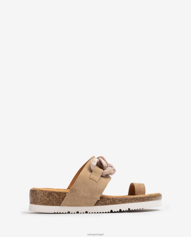 Unisa sandália biqueira com corrente mulheres 6V2Z6426 gracioso