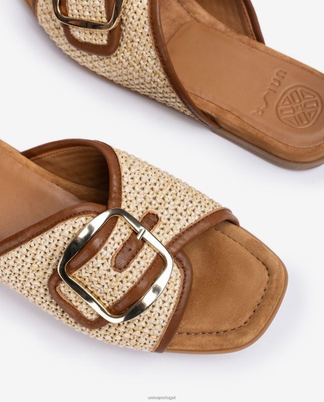 Unisa sandália com sola de ráfia mulheres 6V2Z6111 moda