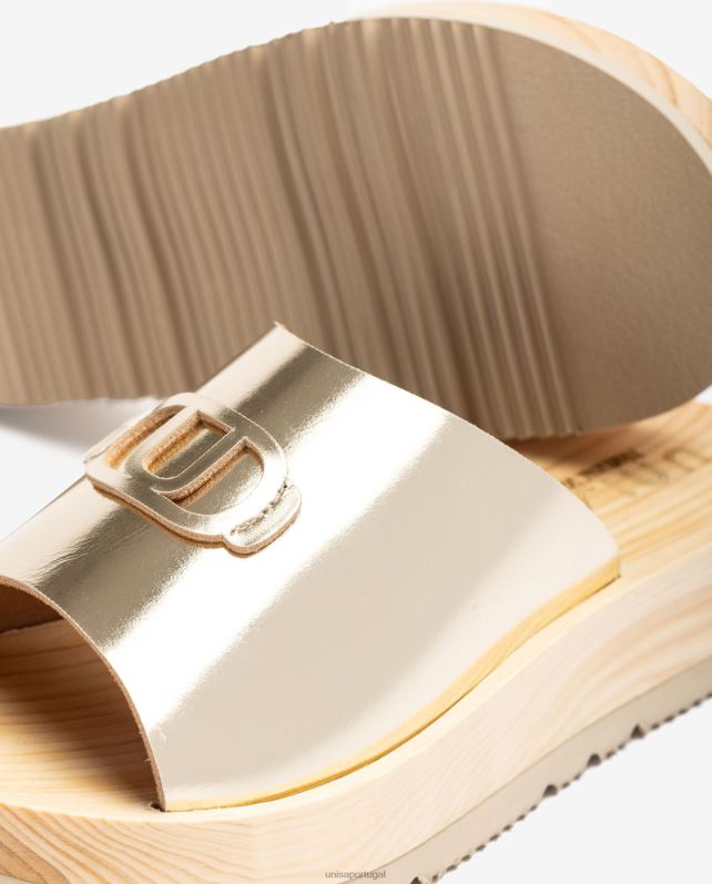 Unisa sandália com sola efeito madeira mulheres 6V2Z6336 moda