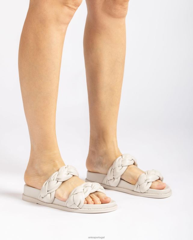 Unisa sandália com tiras trançadas mulheres 6V2Z6390 branco