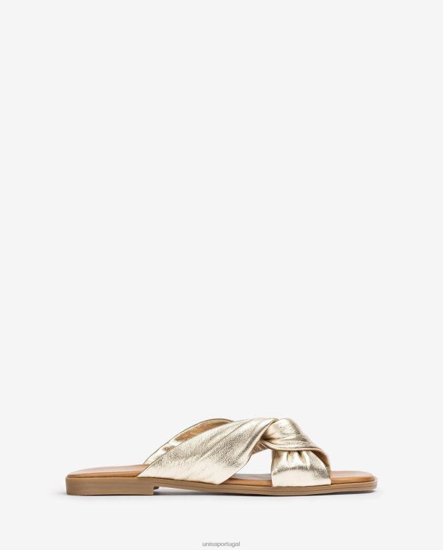 Unisa sandália de tira cruzada plana mulheres 6V2Z69 moda