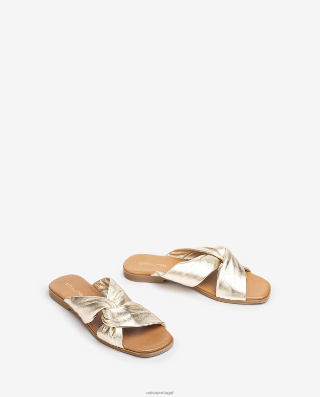 Unisa sandália de tira cruzada plana mulheres 6V2Z69 moda