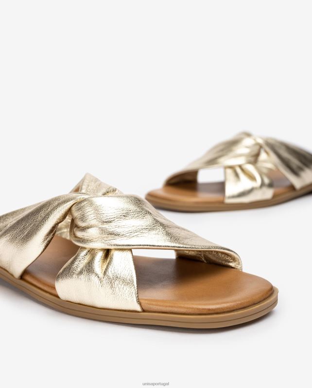 Unisa sandália de tira cruzada plana mulheres 6V2Z69 moda