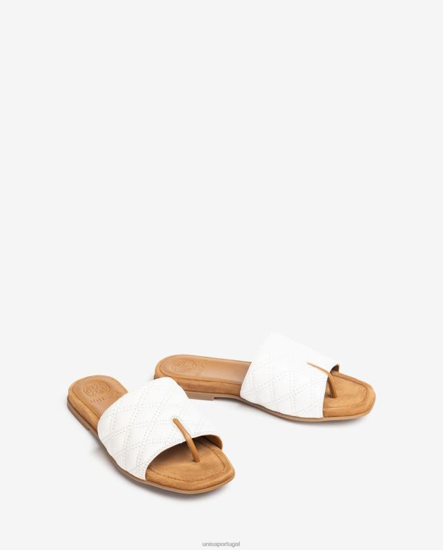 Unisa sandália dedo quadrado mulheres 6V2Z660 branco