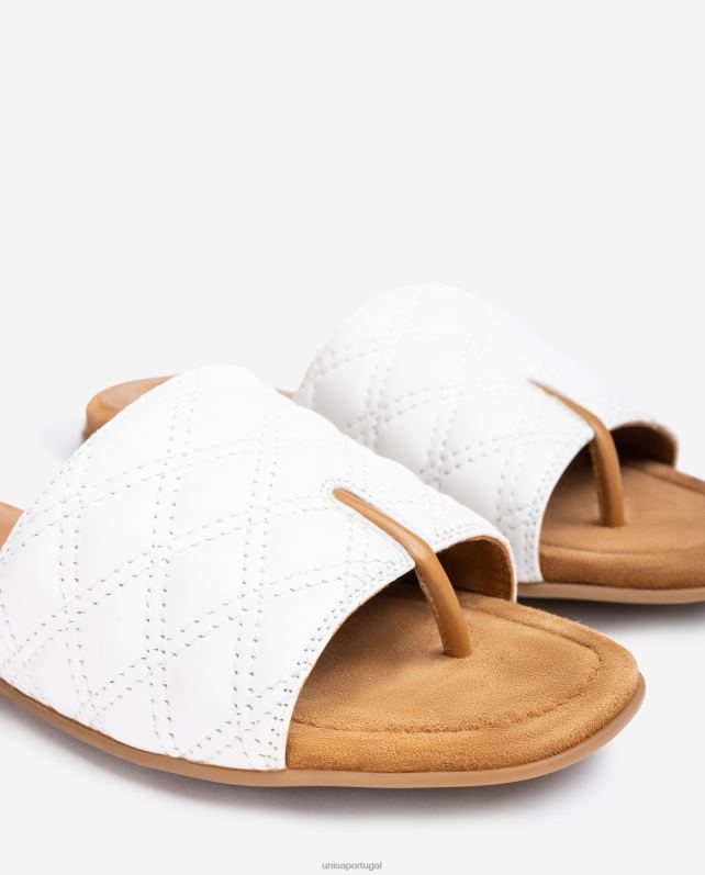 Unisa sandália dedo quadrado mulheres 6V2Z660 branco