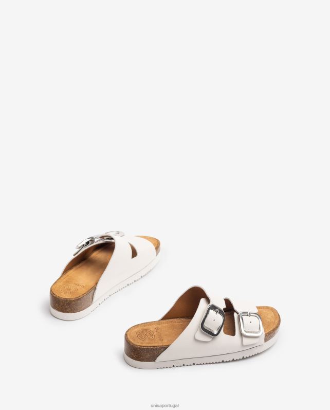 Unisa sandália plana tira dupla mulheres 6V2Z6314 gracioso