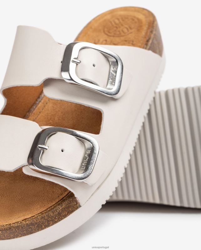 Unisa sandália plana tira dupla mulheres 6V2Z6314 gracioso