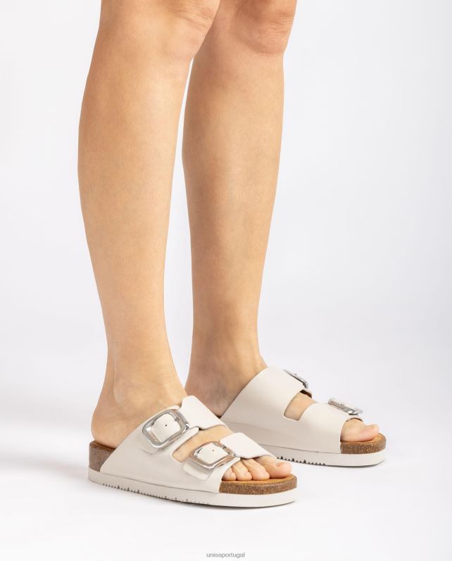 Unisa sandália plana tira dupla mulheres 6V2Z6314 gracioso