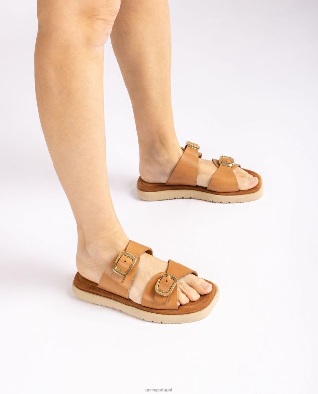 Unisa sandália rasteira com fivela dupla mulheres 6V2Z699 gracioso