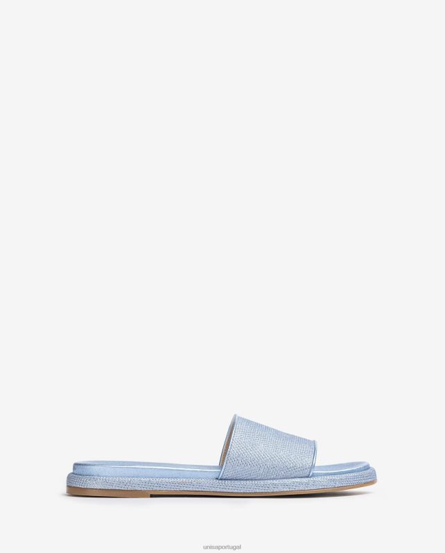 Unisa sandália rasteira com gáspea larga mulheres 6V2Z630 azul