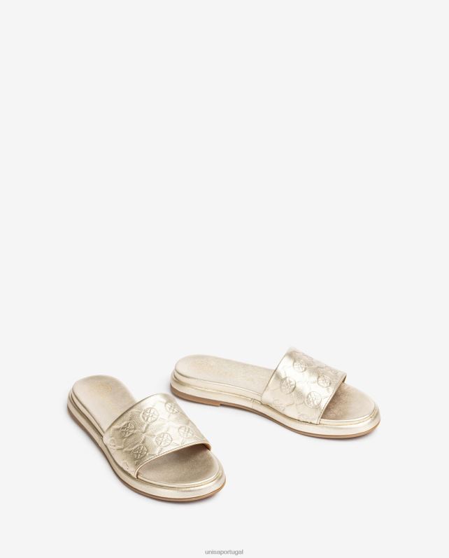 Unisa sandália rasteira com gáspea larga mulheres 6V2Z661 gracioso