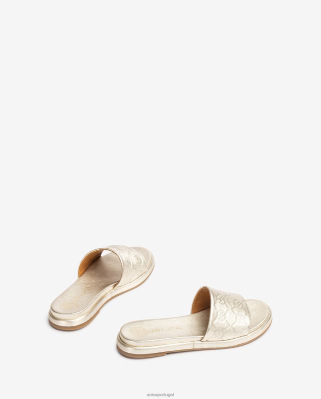 Unisa sandália rasteira com gáspea larga mulheres 6V2Z661 gracioso