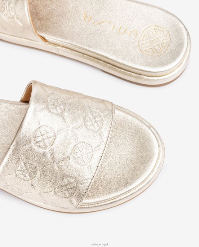 Unisa sandália rasteira com gáspea larga mulheres 6V2Z661 gracioso