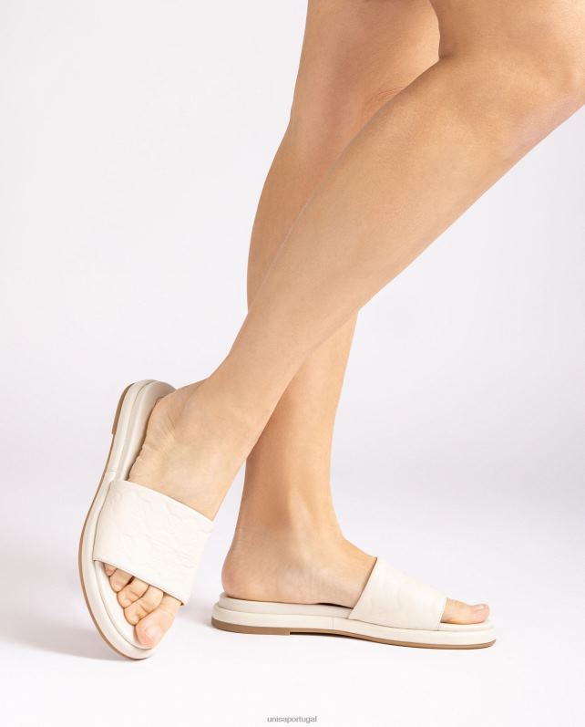 Unisa sandália rasteira com gáspea larga mulheres 6V2Z662 moda