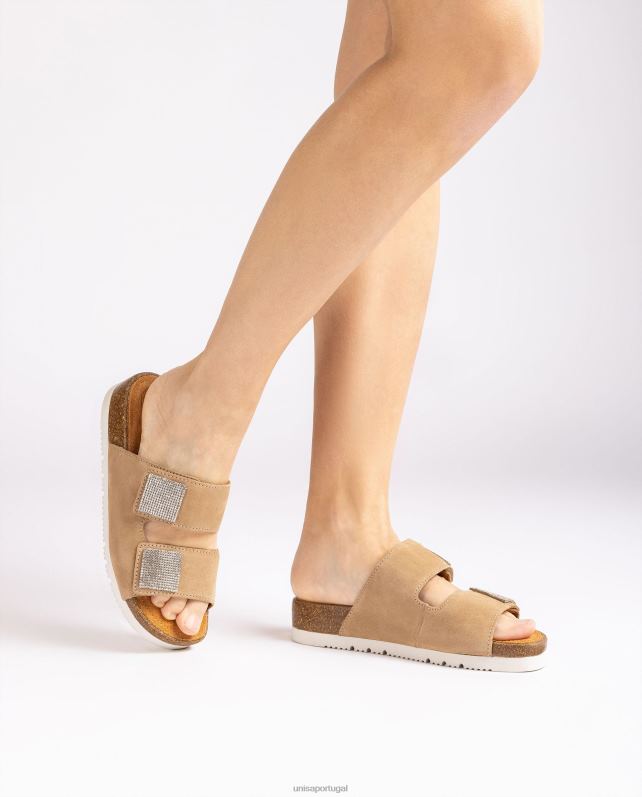 Unisa sandália rasteira com tira dupla mulheres 6V2Z693 gracioso