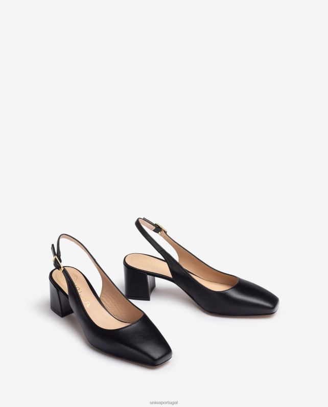 Unisa costas com salto largo mulheres 6V2Z6495 preto
