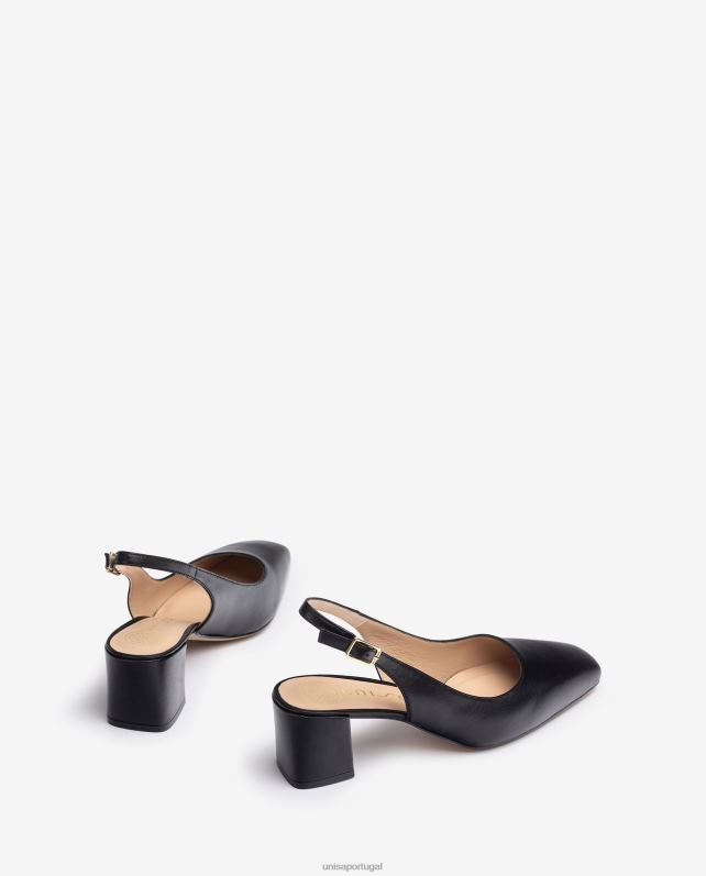 Unisa costas com salto largo mulheres 6V2Z6495 preto