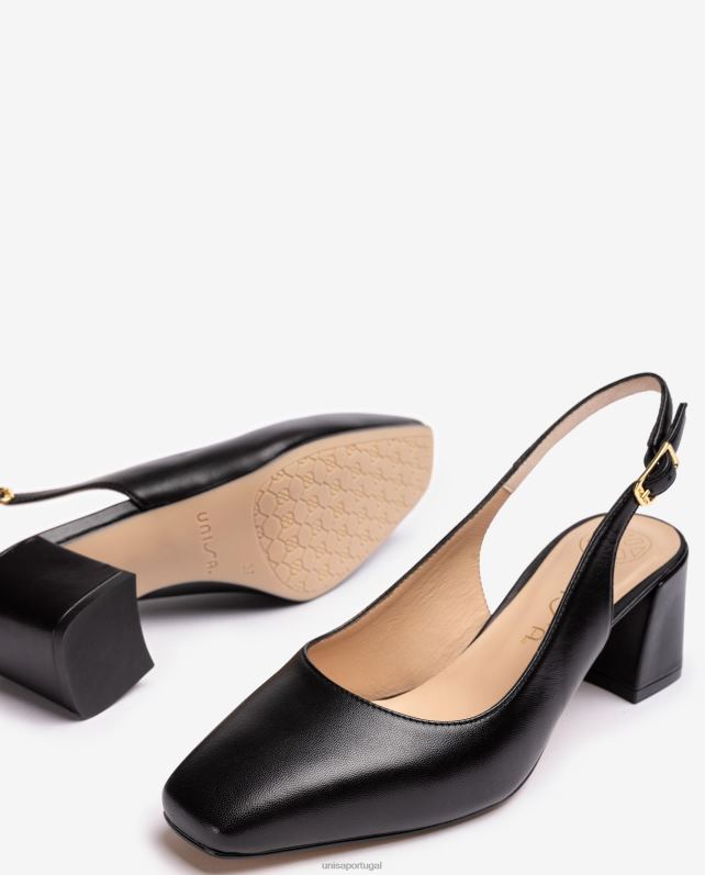 Unisa costas com salto largo mulheres 6V2Z6495 preto