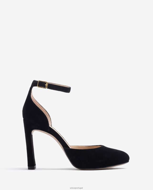 Unisa d'orsay sapato de camurça com tira no tornozelo mulheres 6V2Z6517 moda