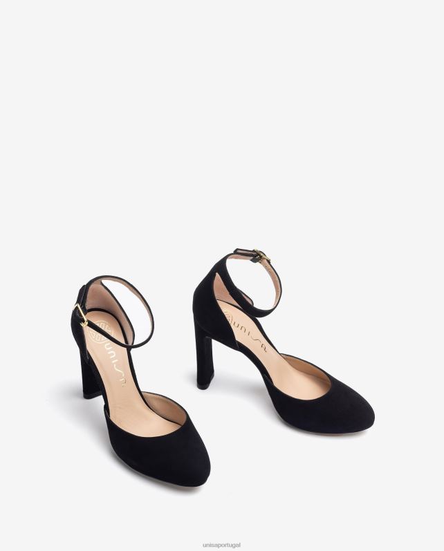 Unisa d'orsay sapato de camurça com tira no tornozelo mulheres 6V2Z6517 moda