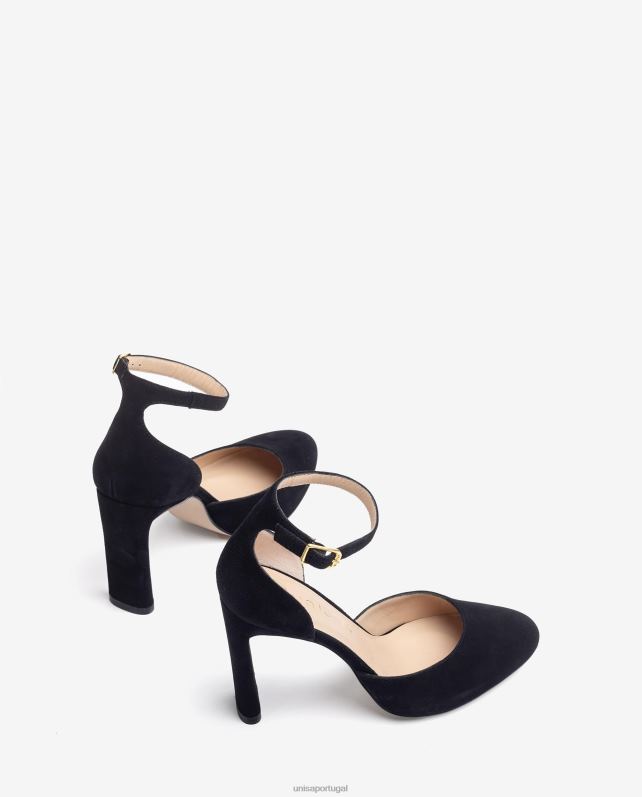 Unisa d'orsay sapato de camurça com tira no tornozelo mulheres 6V2Z6517 moda