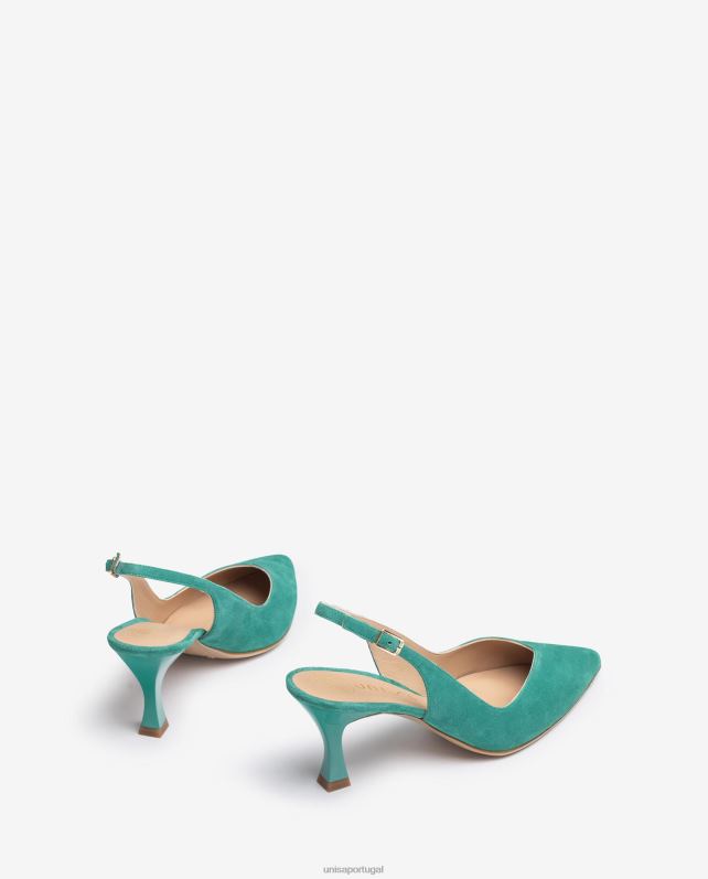 Unisa d'orsay sapato tipo tira no tornozelo com salto pintado mulheres 6V2Z6506 verde