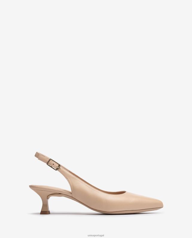 Unisa estilingue de couro para trás mulheres 6V2Z6515 bege