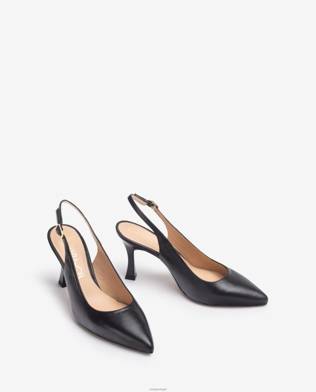 Unisa estilingue dedo do pé pontudo para trás mulheres 6V2Z6533 preto