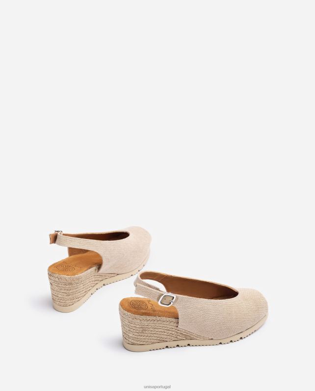Unisa sandália de juta slingback mulheres 6V2Z6469 marrom