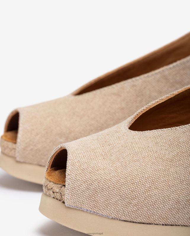 Unisa sandália de juta slingback mulheres 6V2Z6469 marrom