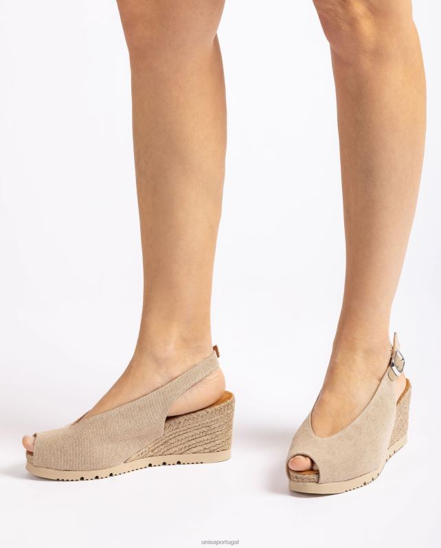 Unisa sandália de juta slingback mulheres 6V2Z6469 marrom