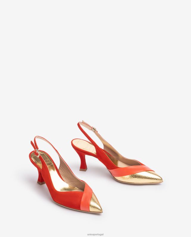 Unisa sapato bico fino slingback. mulheres 6V2Z61325 vermelho