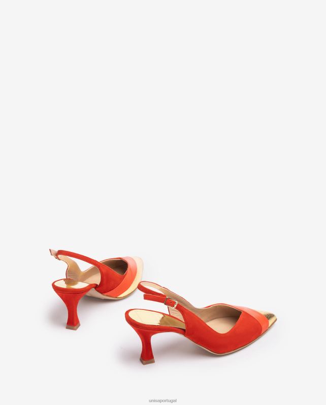 Unisa sapato bico fino slingback. mulheres 6V2Z61325 vermelho